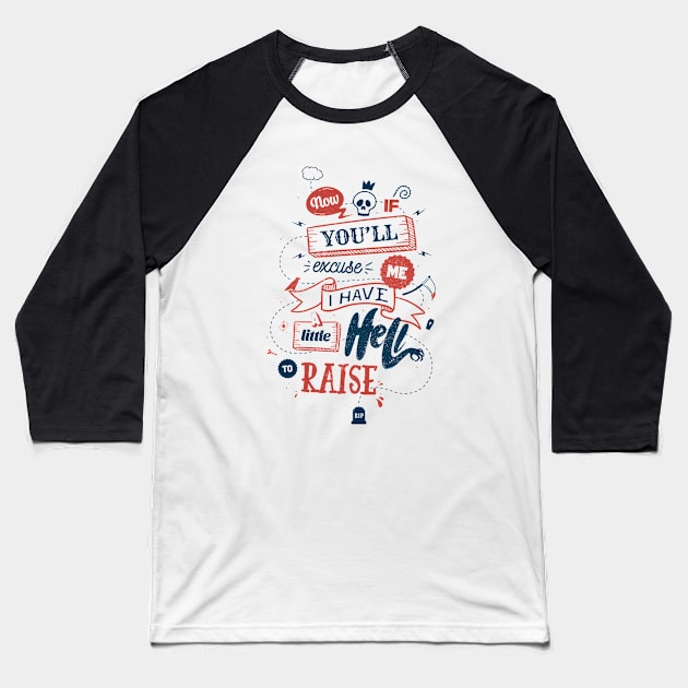 LITTLE HELL Baseball T-Shirt by snevi